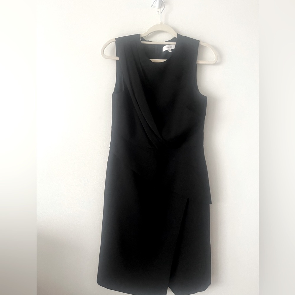 Black dress with pleated top detail